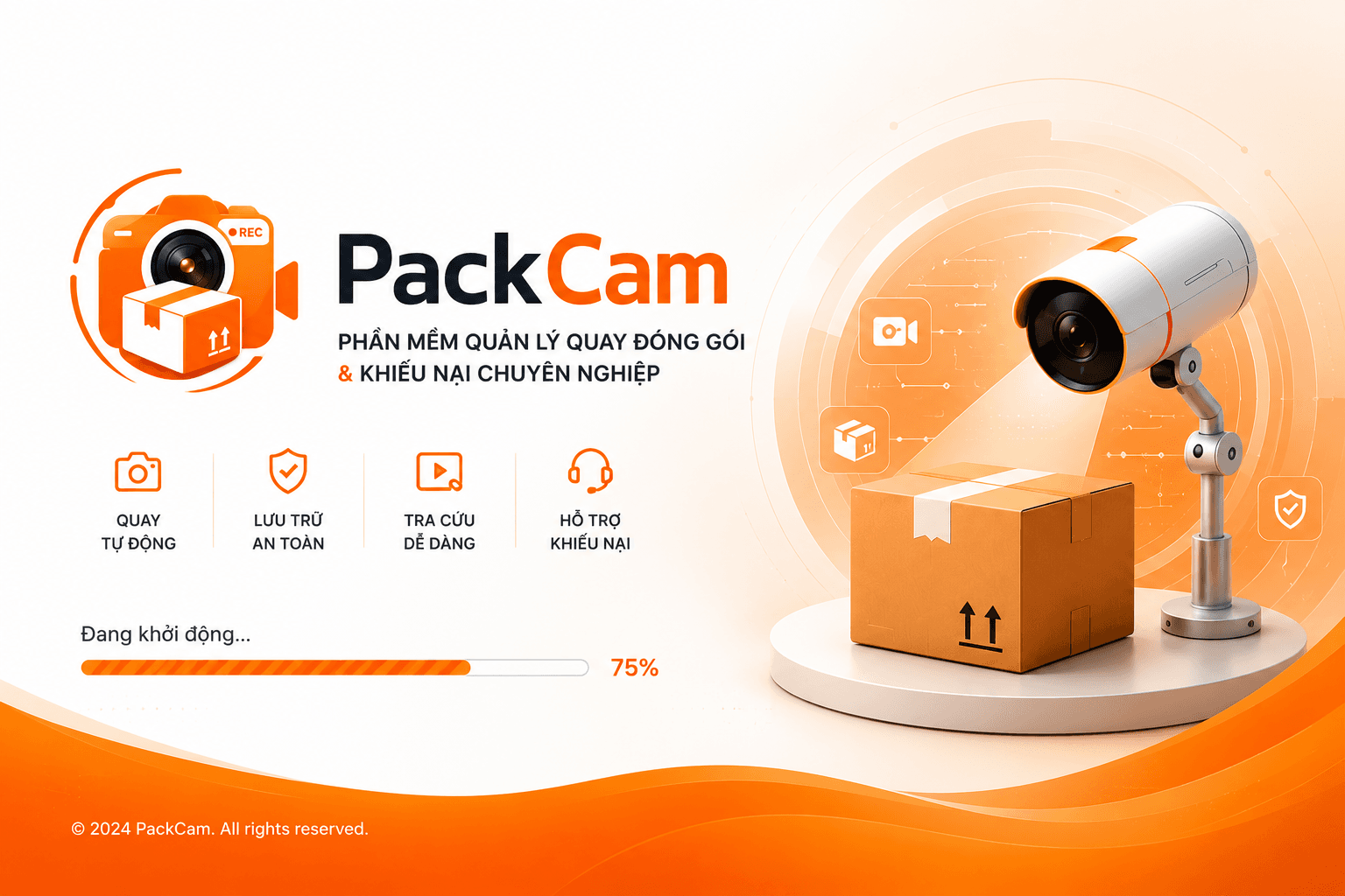 Màn hình khởi động PackCam